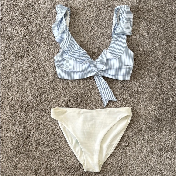 H&M Other - COPY - Striped Blue and White Bikini Set from H&M Sz 6